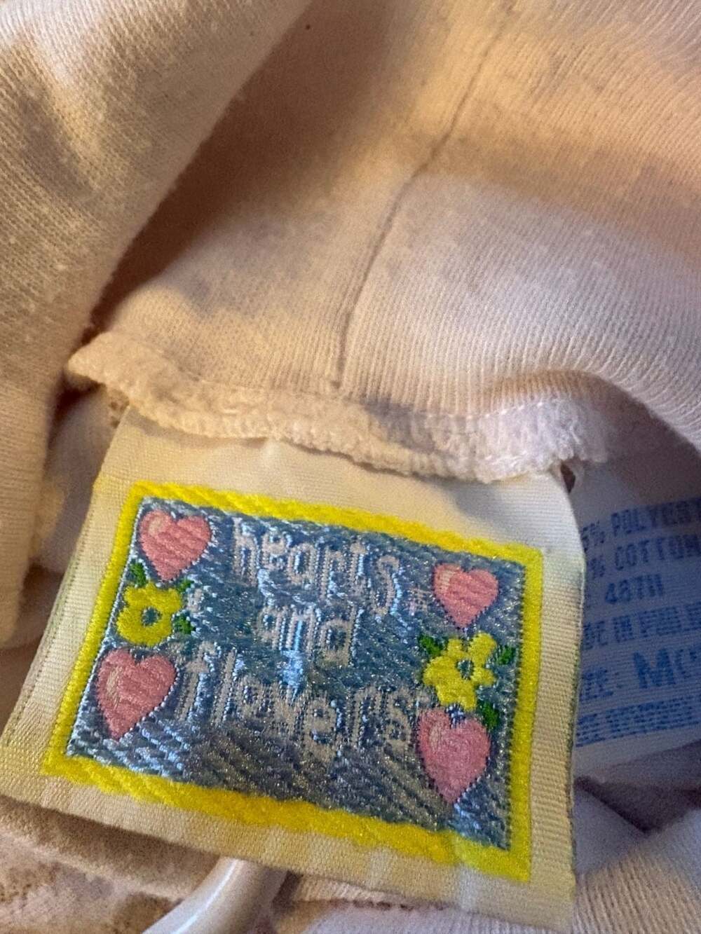 Hearts and Flowers Vintage White Pointelle Turtleneck Top Size 5/6 - Picture 6 of 7